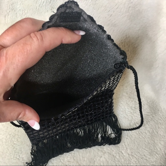 Sequin Evening Bag with Fringe - Picture 6 of 12